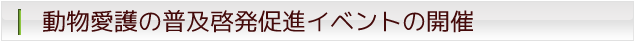 動物愛護の普及啓発促進イベントの開催